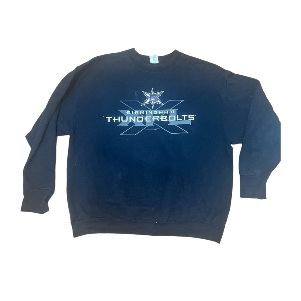 Vintage XL Men’s XLF Birmingham Thunderbolts Crewneck Sweatshirt JIT35
